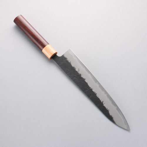 Seisuke Blue Super Black Nashiji Gyuto 240mm Rosewood (Ferrule: White Pakka Wood) Handle - Japannywholesale