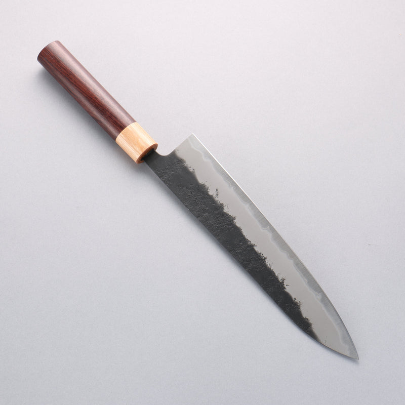 Seisuke Blue Super Black Nashiji Gyuto 240mm Rosewood (Ferrule: White Pakka Wood) Handle - Japannywholesale