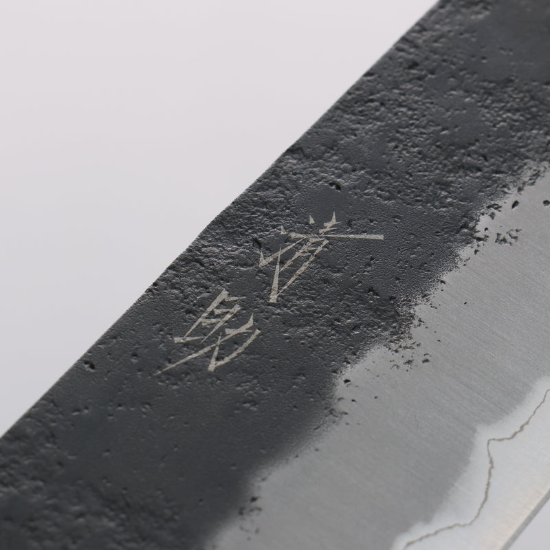 Seisuke Blue Super Black Nashiji Gyuto 240mm Rosewood (Ferrule: White Pakka Wood) Handle - Japannywholesale
