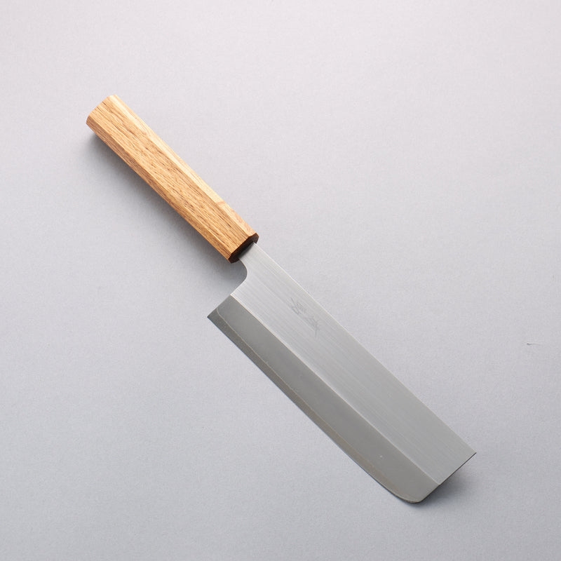 Seisuke SRS13 Vertically Brushed Nakiri 165mm Oak Handle - Japannywholesale