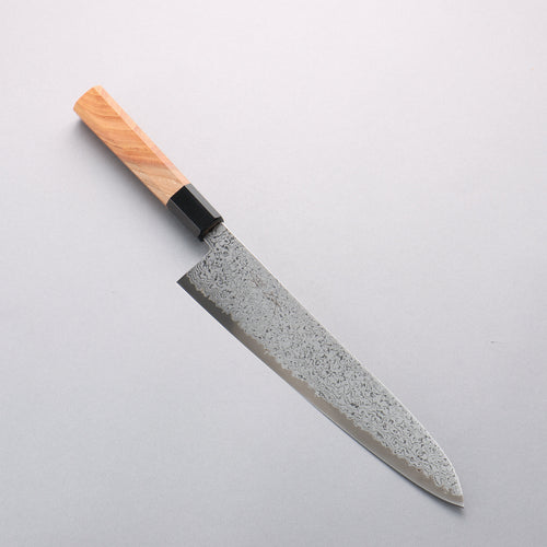 Seisuke VG10 Damascus Migaki Finished Gyuto 240mm Keyaki (Japanese Elm) Handle - Japannywholesale