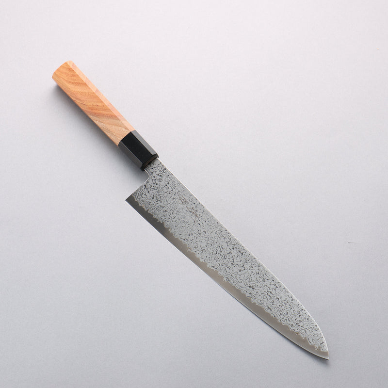 Seisuke VG10 Damascus Migaki Finished Gyuto 240mm Keyaki (Japanese Elm) Handle - Japannywholesale