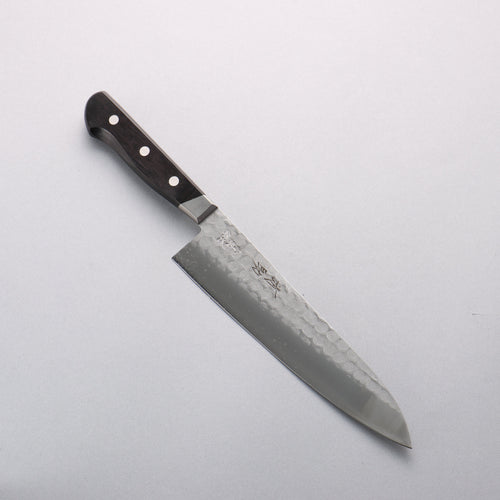 Seisuke Blue Steel No.2 Nashiji Hammered Gyuto 200mm Black Pakka wood Handle - Japannywholesale