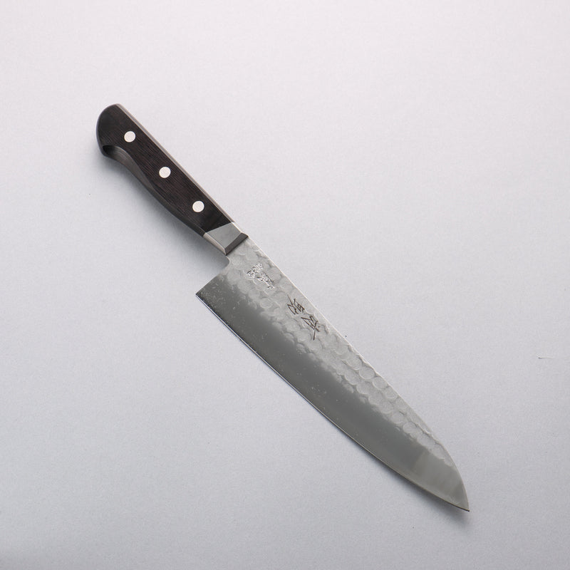 Seisuke Blue Steel No.2 Nashiji Hammered Gyuto 200mm Black Pakka wood Handle - Japannywholesale