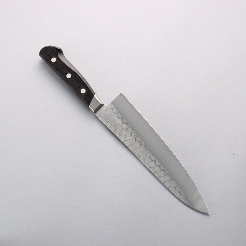 Seisuke Blue Steel No.2 Nashiji Hammered Gyuto 200mm Black Pakka wood Handle - Japannywholesale
