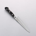 Seisuke Blue Steel No.2 Nashiji Hammered Petty-Utility 135mm Black Pakka wood Handle - Japannywholesale