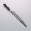 Seisuke Nami AUS10 Mirrored Finish Damascus Sujihiki 240mm Black Pakka wood Handle - Japannywholesale