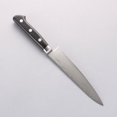 Seisuke VG10 33 Layer Damascus Petty-Utility 150mm Black Pakka wood Handle - Japannywholesale