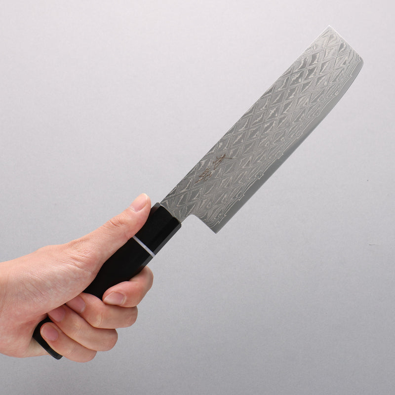 Seisuke AUS10 Mirror Crossed Usuba 160mm Black Pakka wood Handle - Japannywholesale