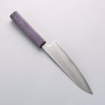 Seisuke White Steel No.1 Migaki Polish Finish Gyuto 180mm Oak with Purple Lacquer Handle - Japannywholesale