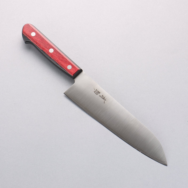 Seisuke SLD Migaki Polish Finish Santoku 180mm Red Pakka wood Handle - Japannywholesale