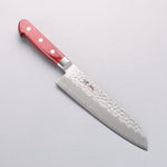 Seisuke Blue Super Hammered Gyuto 180mm Red Pakka wood Handle - Japannywholesale