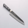 Seisuke Blue Super Hammered Black Finished Santoku 180mm Black Pakka wood Handle - Japannywholesale