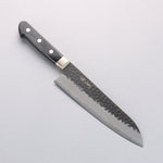 Seisuke Blue Super Hammered Black Finished Santoku 180mm Black Pakka wood Handle - Japannywholesale