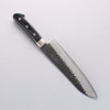 Seisuke Blue Super Hammered Black Finished Santoku 180mm Black Pakka wood Handle - Japannywholesale