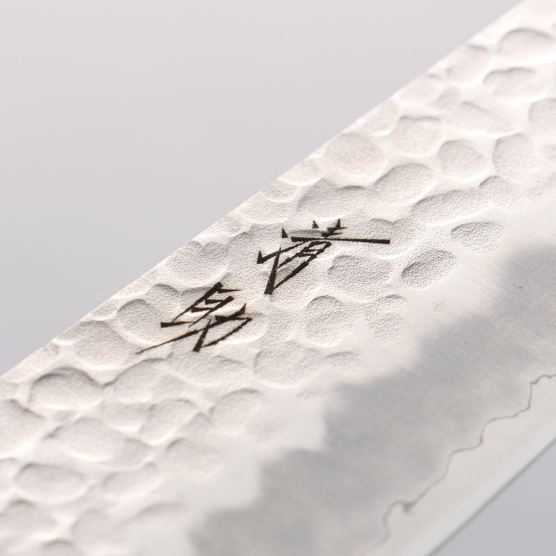 Seisuke AUS8 Hammered Gyuto 210mm Black Pakka wood Handle - Japannywholesale