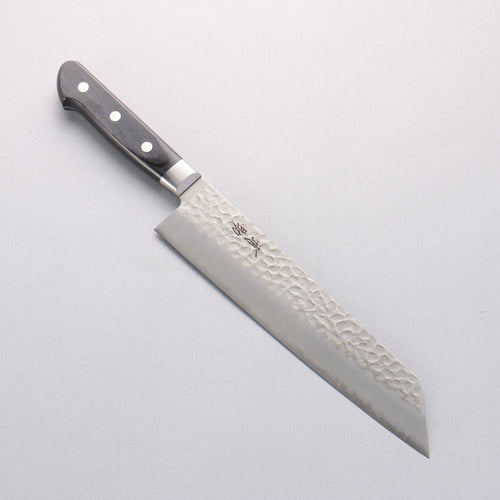 Seisuke AUS8 Hammered Kiritsuke Gyuto 210mm Black Pakka wood Handle - Japannywholesale
