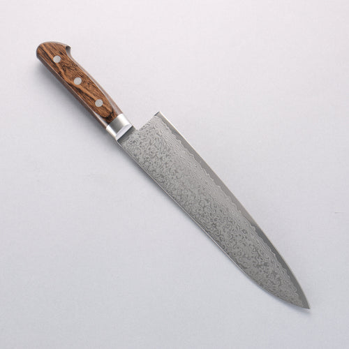 Seisuke VG10 33 Layer Gyuto 210mm Brown Pakka wood Handle - Japannywholesale