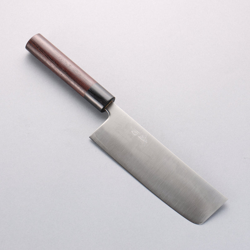Seisuke Blue Super Nakiri 165mm Rosewood (Ferrule: Black Pakka Wood) Handle - Japannywholesale