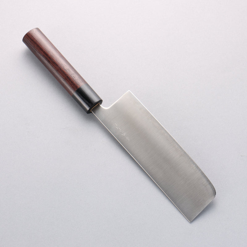 Seisuke Blue Super Nakiri 165mm Rosewood (Ferrule: Black Pakka Wood) Handle - Japannywholesale