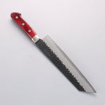 Seisuke Blue Super Hammered Kurouchi Kiritsuke Gyuto 210mm Red Pakka wood Handle - Japannywholesale