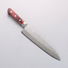 Seisuke Blue Super Hammered Gyuto 210mm Red Pakka wood Handle - Japannywholesale