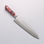 Seisuke Blue Super Hammered Gyuto 210mm Red Pakka wood Handle - Japannywholesale