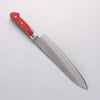 Seisuke Blue Super Hammered Gyuto 210mm Red Pakka wood Handle - Japannywholesale