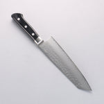 Seisuke VG5 Hammered Kasumitogi Kiritsuke Santoku 190mm Black Pakka wood Handle - Japannywholesale