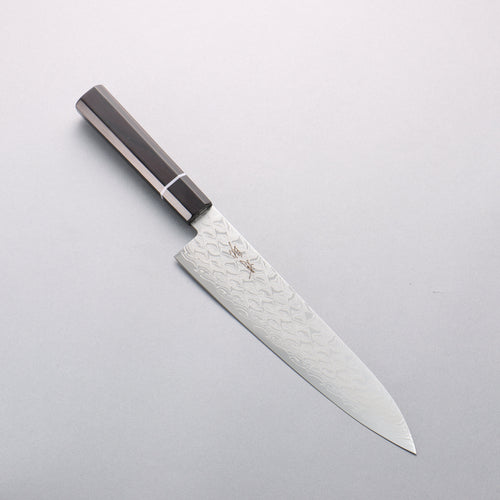 Seisuke AUS10 Mirror Crossed Gyuto 210mm Black Pakka wood Handle - Japannywholesale