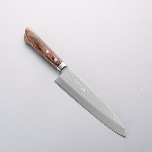 Kunihira Kokuryu VG10 Hammered Damascus Gyuto 180mm Scotch Pakka wood Handle - Japannywholesale