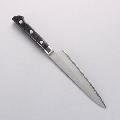 Seisuke VG5 Hammered Kasumitogi Petty-Utility 150mm Black Pakka wood Handle - Japannywholesale