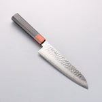 Seisuke VG10 33 Layer Hammered Damascus Santoku 180mm Black Pakka wood Handle - Japannywholesale