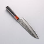 Seisuke VG10 33 Layer Hammered Damascus Santoku 180mm Black Pakka wood Handle - Japannywholesale