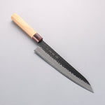 Sakai Takayuki Blue Super Hammered Black Finished Gyuto 240mm Keyaki (Japanese Elm) Handle - Japannywholesale