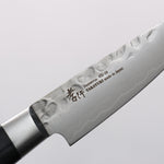 Sakai Takayuki VG10 Hammered Damascus 17 Layer Paring 80mm Black Pakka wood Handle - Japannywholesale