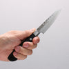 Sakai Takayuki VG10 Hammered Damascus 17 Layer Paring 80mm Black Pakka wood Handle - Japannywholesale