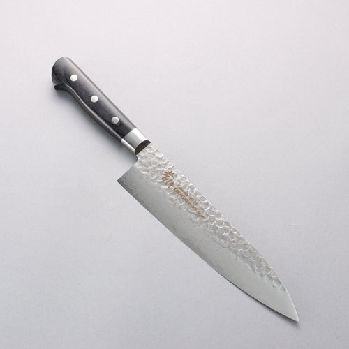 Sakai Takayuki VG10 Hammered Damascus 17 Layer Gyuto 210mm Black Pakka wood Handle - Japannywholesale