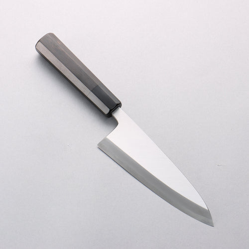 Minamoto Akitada Blue Steel No.2 Aideba 150mm Ebony Wood (ferrule: Black Water Buffalo Horn) Handle - Japannywholesale