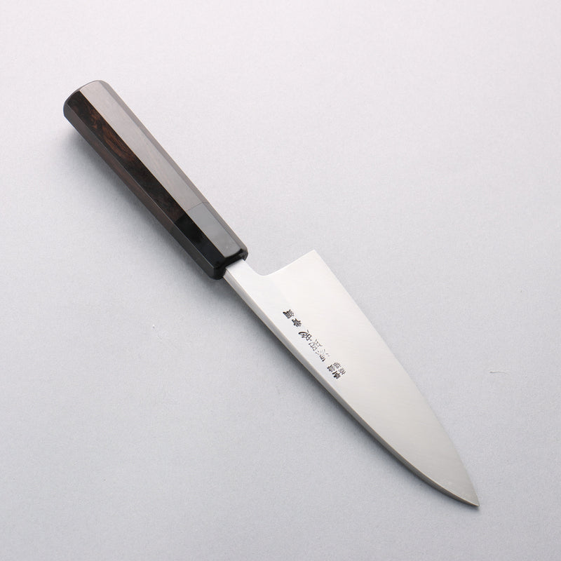 Minamoto Akitada Blue Steel No.2 Aideba 150mm Ebony Wood (ferrule: Black Water Buffalo Horn) Handle - Japannywholesale