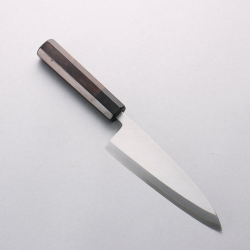 Minamoto Akitada Blue Steel No.2 Aideba 165mm Ebony Wood (ferrule: Black Water Buffalo Horn) Handle - Japannywholesale