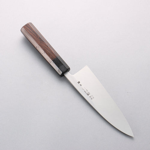 Minamoto Akitada Blue Steel No.2 Aideba 165mm Ebony Wood (ferrule: Black Water Buffalo Horn) Handle - Japannywholesale