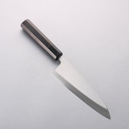 Minamoto Akitada Blue Steel No.2 Aideba 180mm Ebony Wood (ferrule: Black Water Buffalo Horn) Handle - Japannywholesale