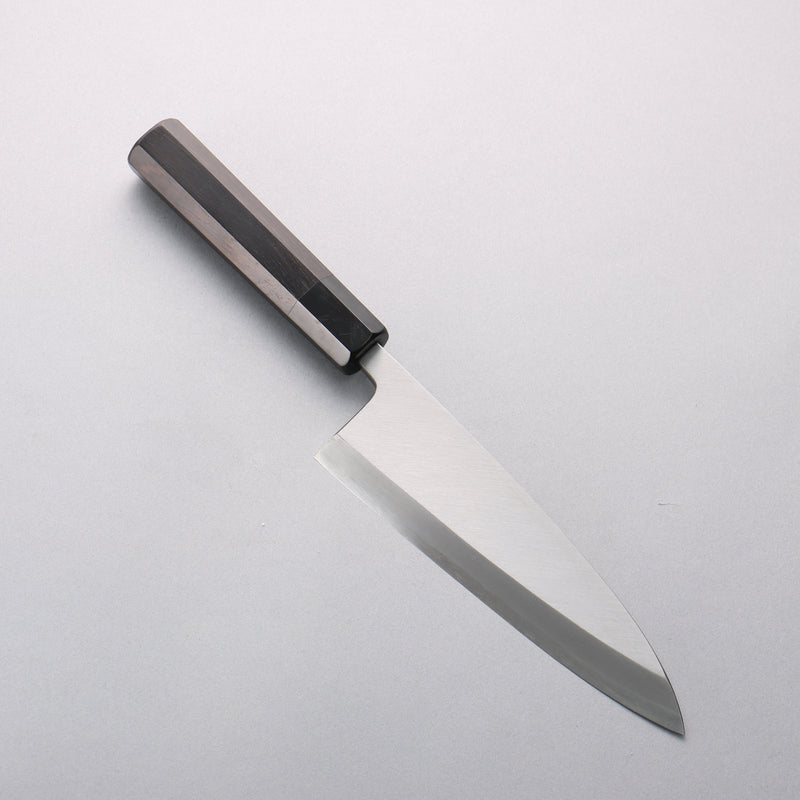 Minamoto Akitada Blue Steel No.2 Aideba 180mm Ebony Wood (ferrule: Black Water Buffalo Horn) Handle - Japannywholesale