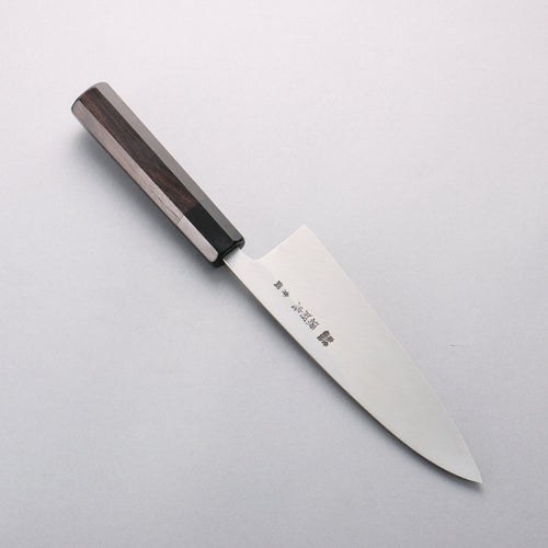 Minamoto Akitada Blue Steel No.2 Aideba 180mm Ebony Wood (ferrule: Black Water Buffalo Horn) Handle - Japannywholesale