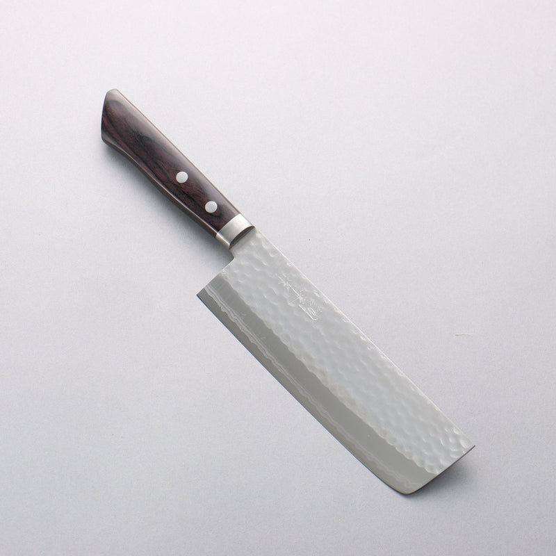 Kunihira Kokuryu VG10 Damascus Nakiri 165mm Black Pakka wood Handle - Japannywholesale