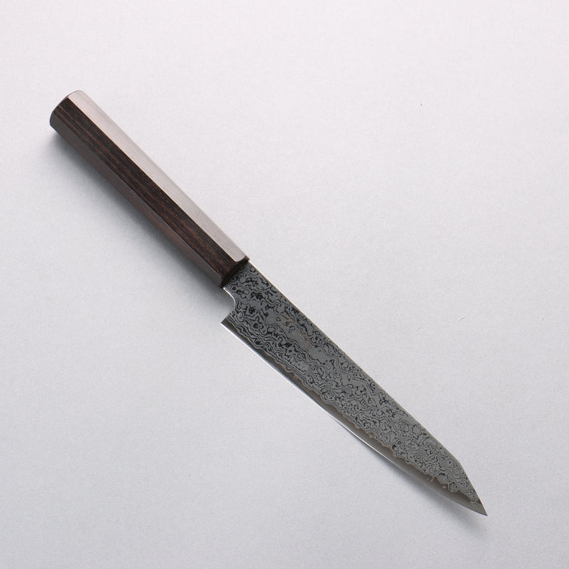 Seisuke VG10 Damascus Kiritsuke Petty-Utility 150mm Ebony Wood Handle - Japannywholesale