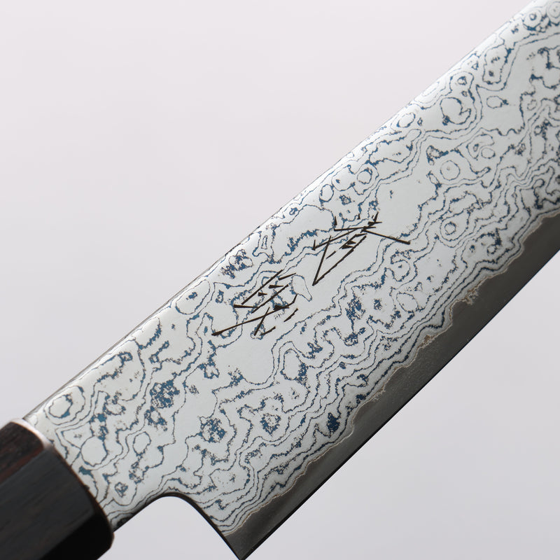 Seisuke VG10 Damascus Kiritsuke Petty-Utility 150mm Ebony Wood Handle - Japannywholesale