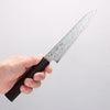 Seisuke VG10 Damascus Kiritsuke Petty-Utility 150mm Ebony Wood Handle - Japannywholesale