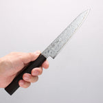 Seisuke VG10 Damascus Kiritsuke Petty-Utility 150mm Ebony Wood Handle - Japannywholesale